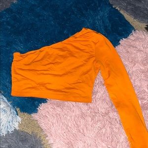 One arm crop top